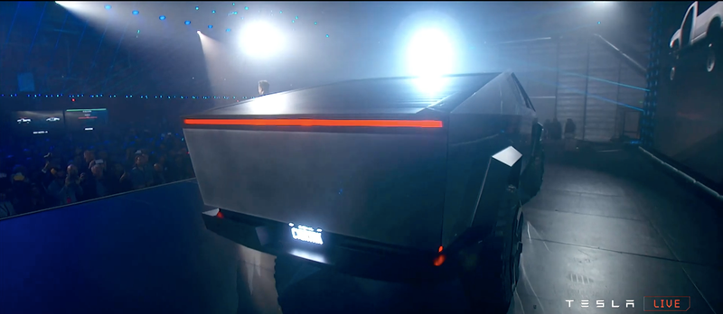 Illustration for article titled The Tesla Cybertruck Is A Brutal, Angular Beast With Unbelievable Specs